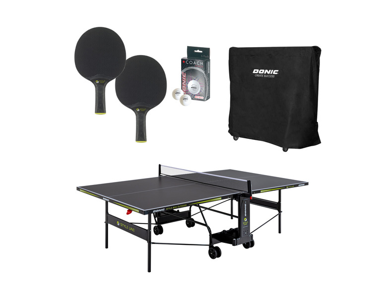 Gehe zu Vollbildansicht: DONIC Tischtennis-Set Style 800 Outdoor, inkl. Zubehör - Bild 1