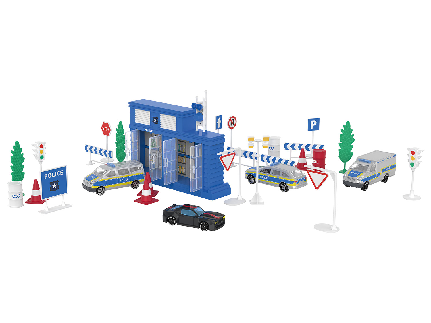 Playtive Die Cast Spieleset Themenwelt (Polizeistation)