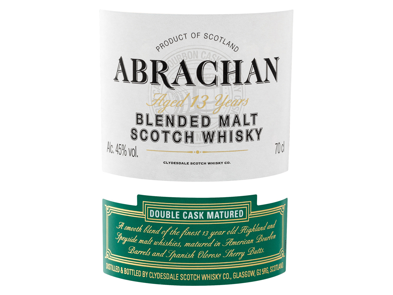 Scotch Abrachan Double Whisk… Cask Blended Malt Matured