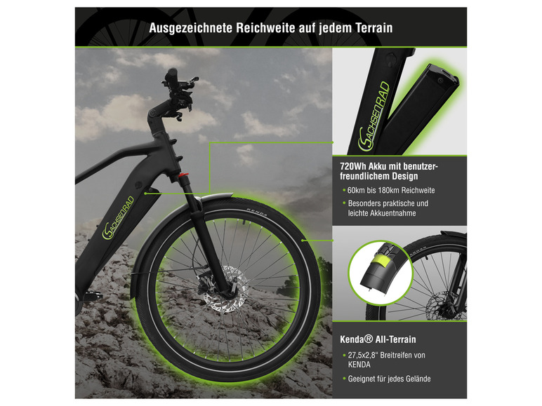 Gehe zu Vollbildansicht: SachsenRad E-Bike, »E-SUV R6T Centro«, All-Terrain - Bild 7