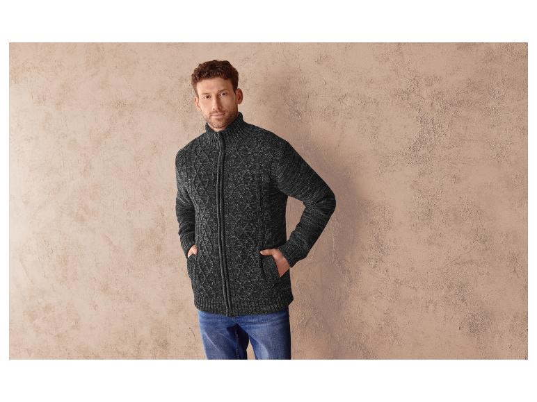 Gehe zu Vollbildansicht: LIVERGY® Herren Grobstrickjacke, mit Zopfstrickmuster - Bild 7