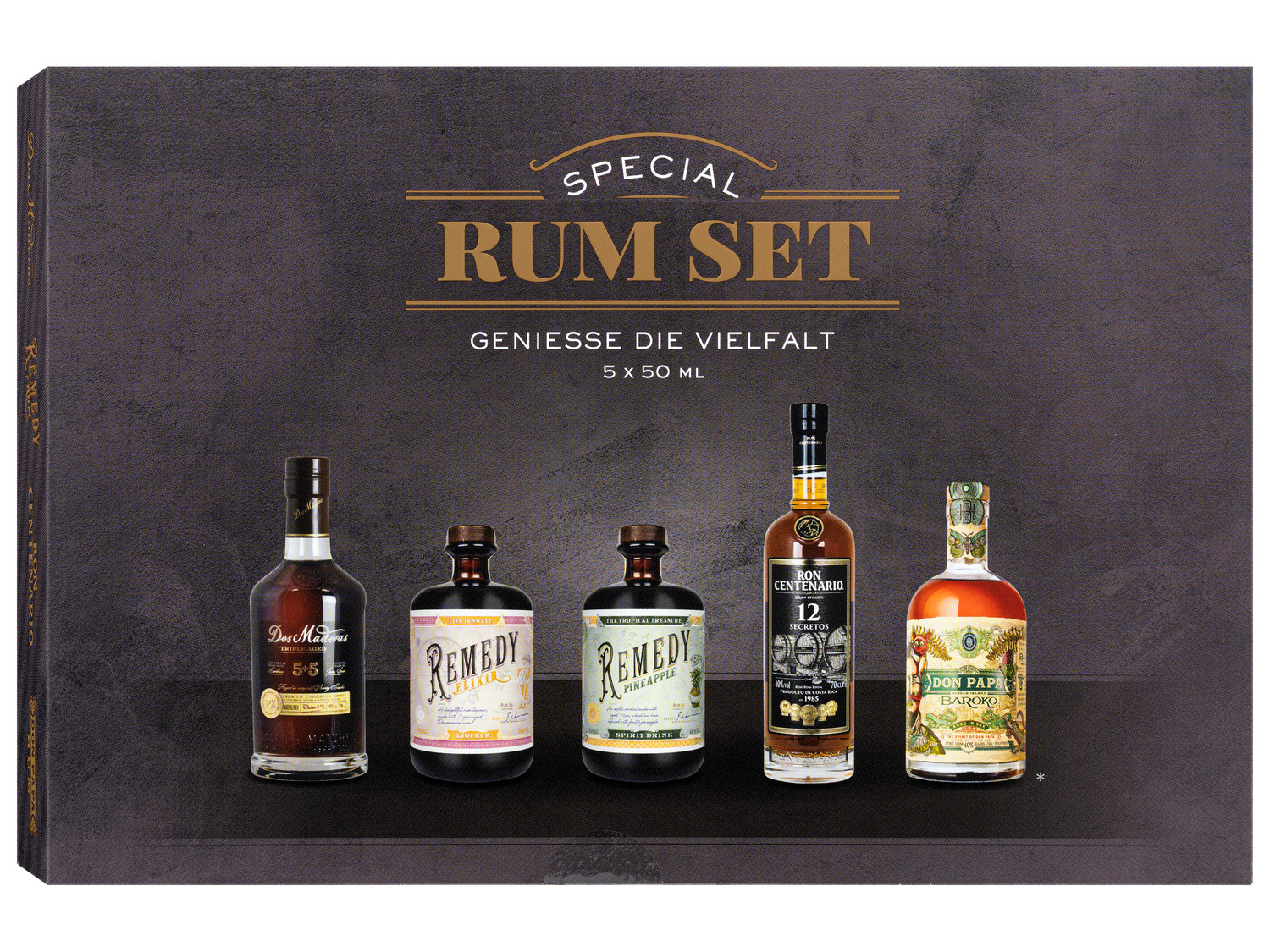 Premium Rum Tasting Set | LIDL 50 ml, - 34-40% 5 x Vol