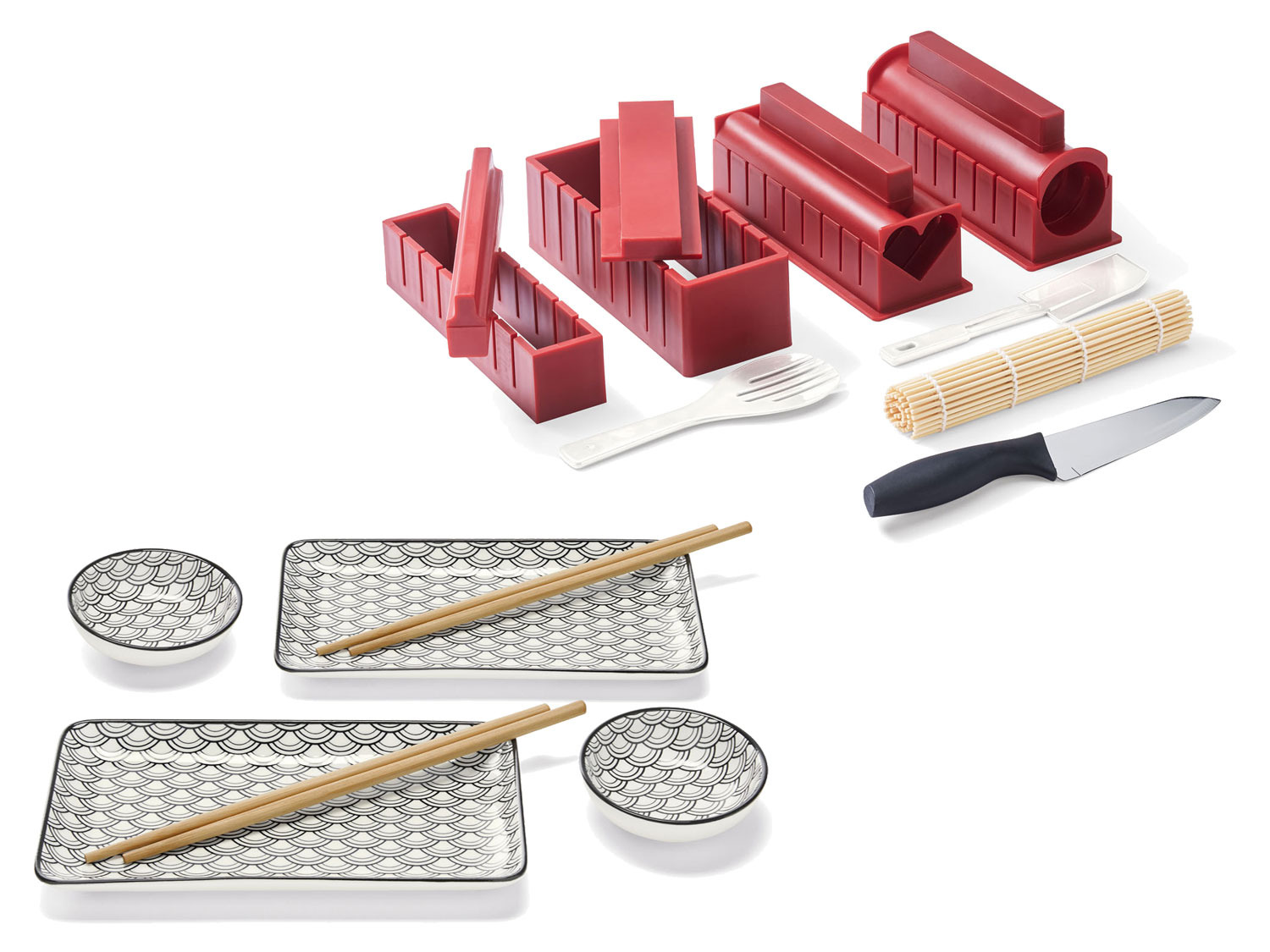 + LIDL Maker | ERNESTO® Kit Sushi-Set, Porzellan Sushi