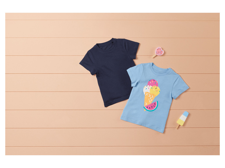 Gehe zu Vollbildansicht: lupilu® Kleinkinder T-Shirts, 2 Stück, aus reiner Baumwolle - Bild 10