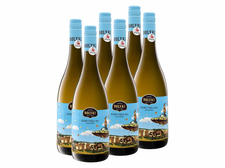Weinpaket Egri x Weißwein trocken, 0,75-l-Flasche Csillag Bolyki 6