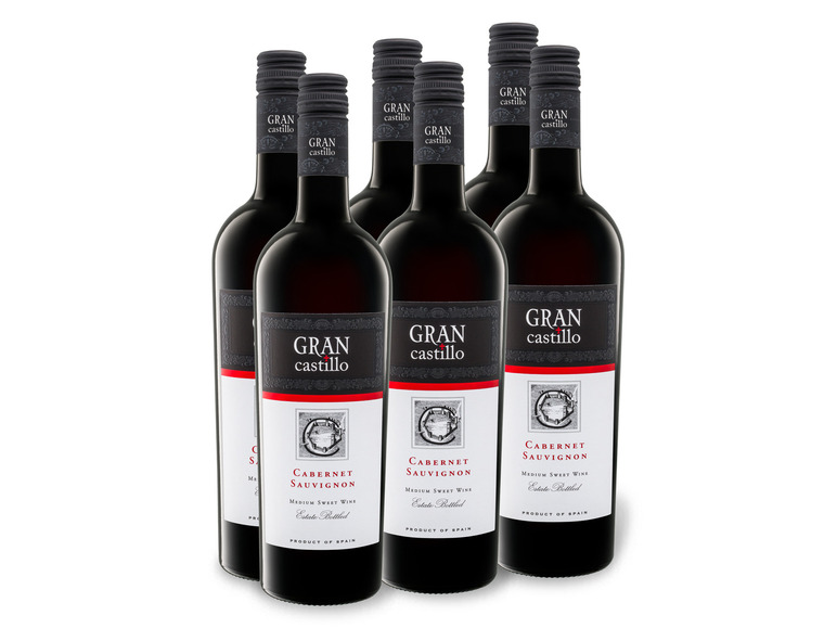 Gran Valencia Sauvignon Weinpaket x 75-l-Flasche lieblich 6 0 Castillo Cabernet Rotwein DOP