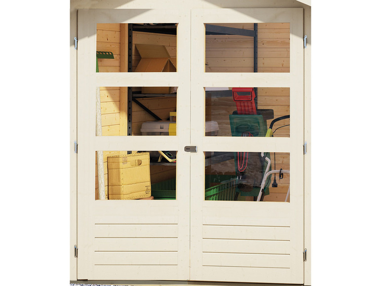 Gehe zu Vollbildansicht: Karibu Gartenhaus »Trundholm 1«, mit verglaster Doppeltür, inklusive Schleppdach - Bild 103
