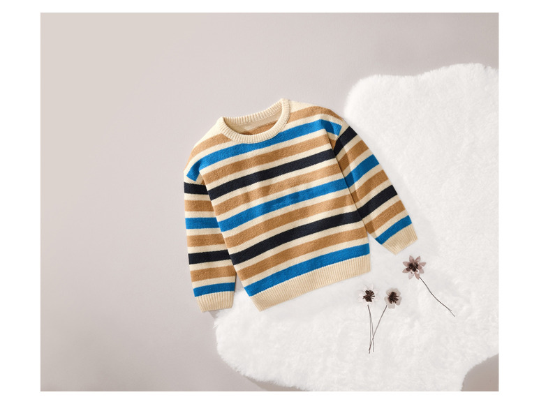 Gehe zu Vollbildansicht: lupilu® Kinder-Strickpullover, mit Ärmelsaum und Taillenbund - Bild 3