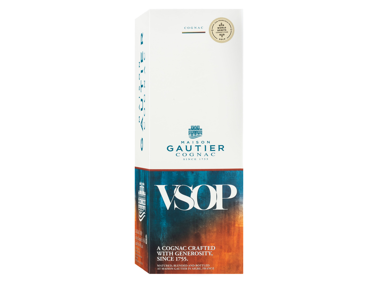 VSOP Gautier 40% mit Maison Vol Cognac Geschenkbox