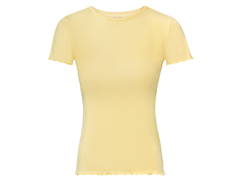 Gehe zu Vollbildansicht: esmara® Damen T-Shirt, 2 Stück, in Ripp-Qualität mit Rundhalsausschnitt - Bild 5