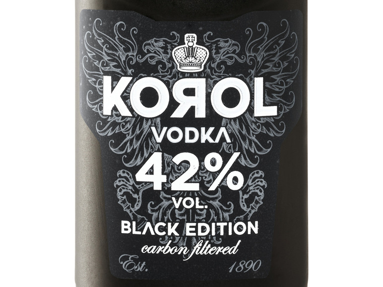 Gehe zu Vollbildansicht: Korol Vodka Black Edition Carbon Filtrated 42% Vol - Bild 4
