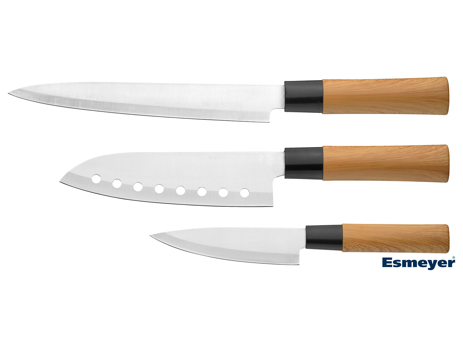 3 Stil tlg. asiatischen Messerset im Esmeyer LIDL |