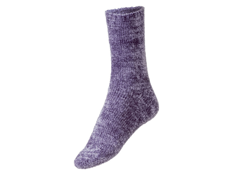 Gehe zu Vollbildansicht: esmara® Damen Chenille-Socken, 2 Paar, flauschig - Bild 6