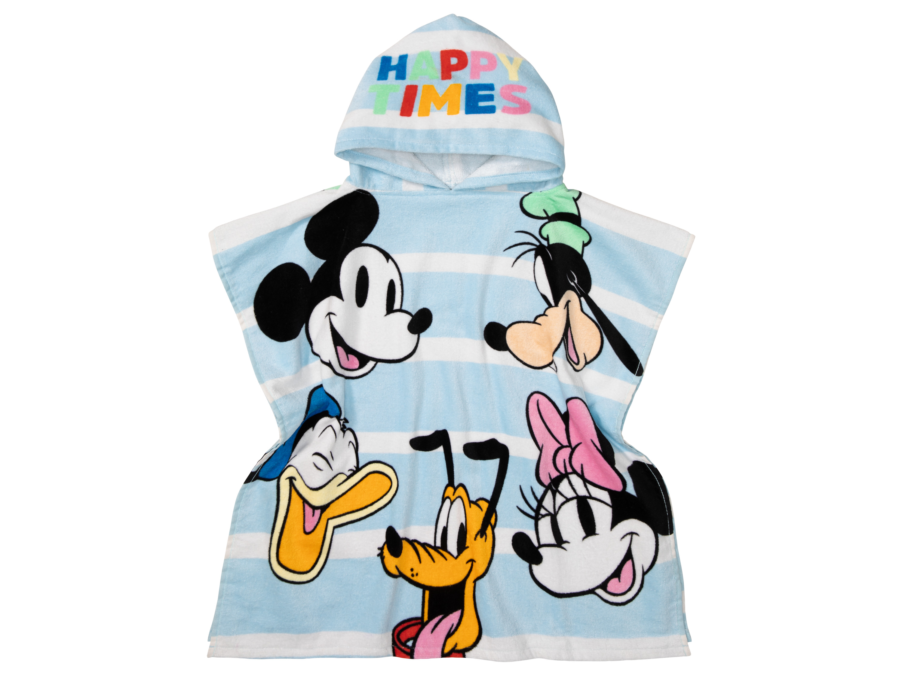 Kinder Poncho aus Velours 60 x 120 cm (Mickey and Friends)