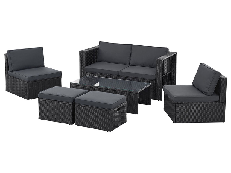 Juskys Polyrattan Lounge »Salou«, 6-tlg