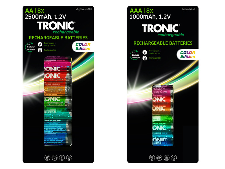 Gehe zu Vollbildansicht: TRONIC® Akku Ni-MH Ready 2 Use Color 8tlg. - Bild 1