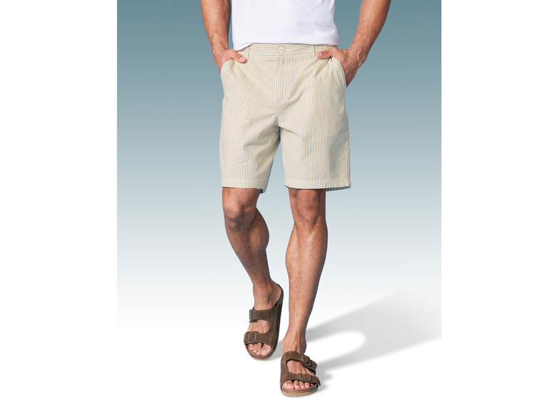 Gehe zu Vollbildansicht: LIVERGY® Herren Seersucker-Shorts aus reiner Baumwolle - Bild 6