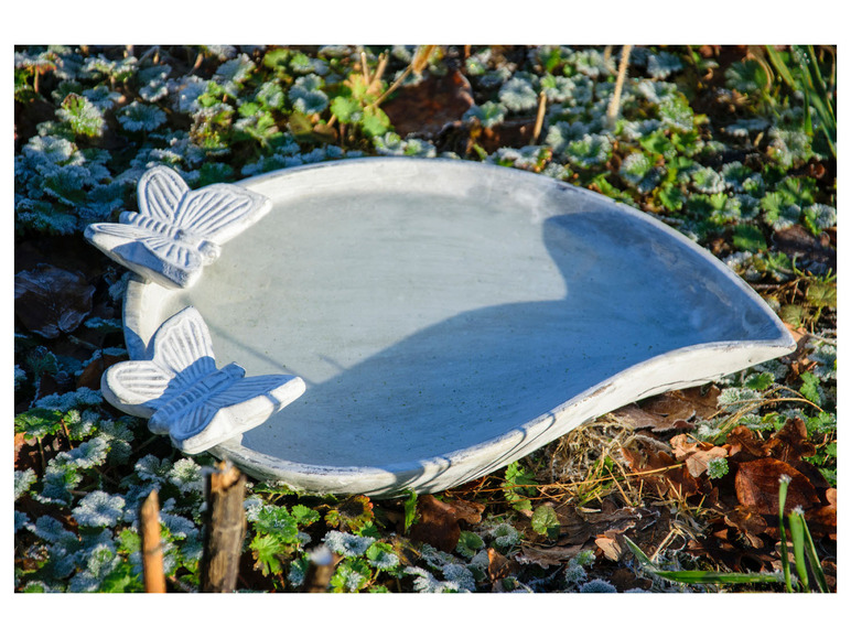 Vogelbad und »Foglia«, Keramik aus 4,5 cm, 28 x dobar L x H 37 Insektentränke B