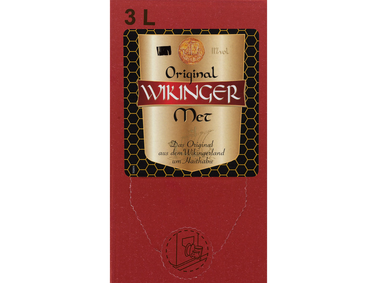 11% 3,0-l-Bag-in-Box, Vol Honigwein Met Wikinger