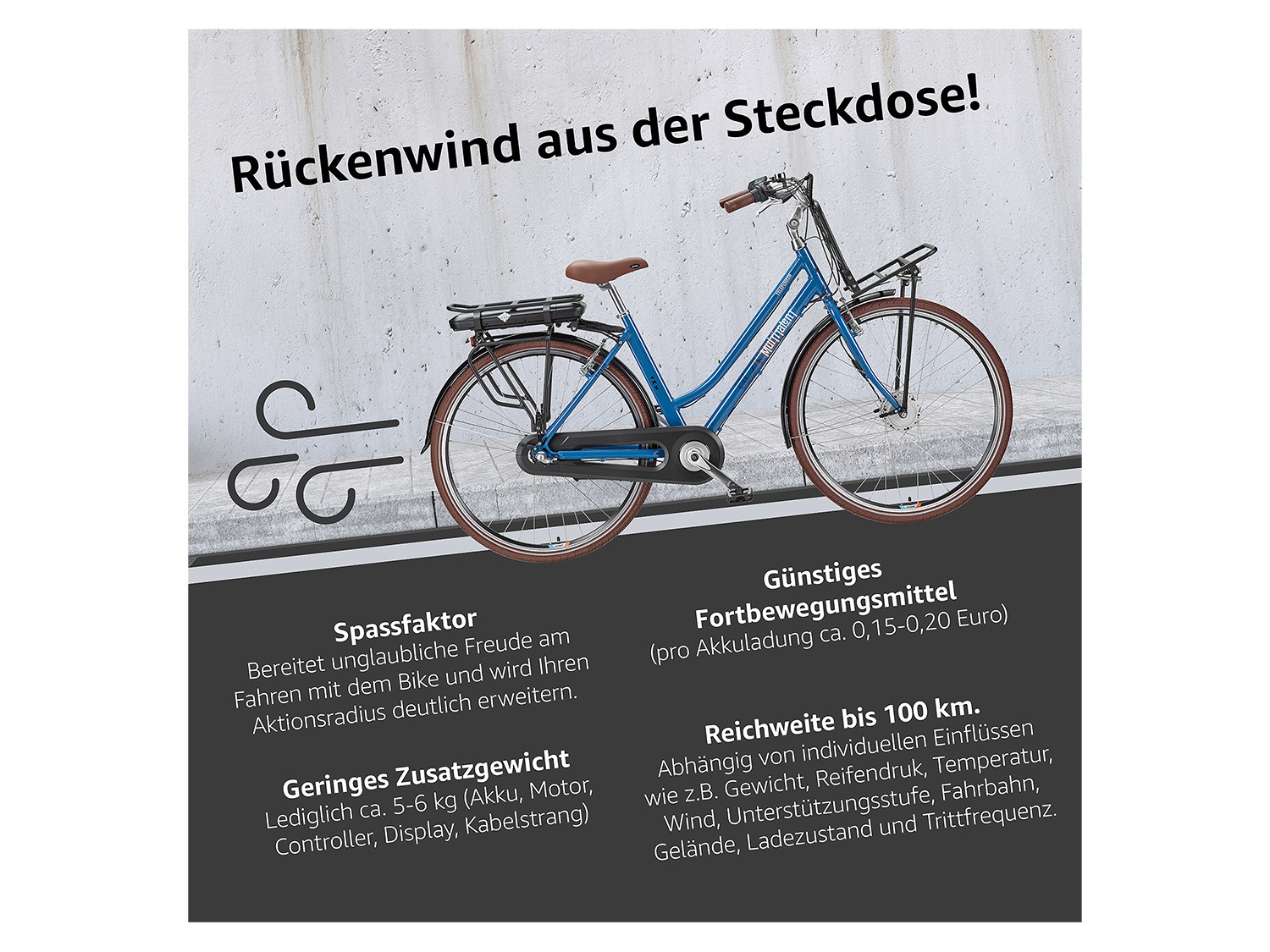TELEFUNKEN LIDL Zoll | Cityrad »RT530«, 28 E-Bike