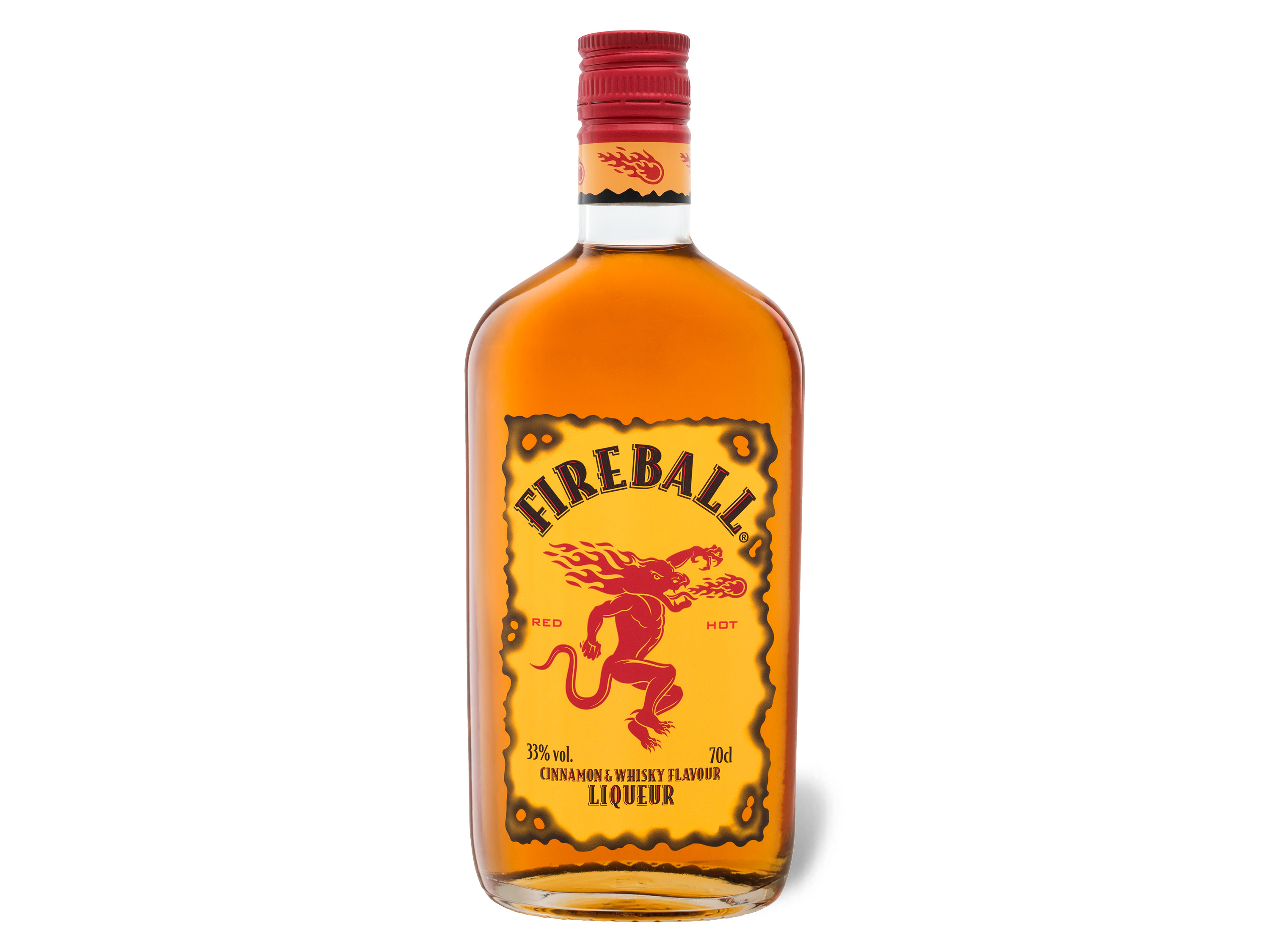 Fireball Likör mit Zimt- und Whiskygeschmack 33% Vol