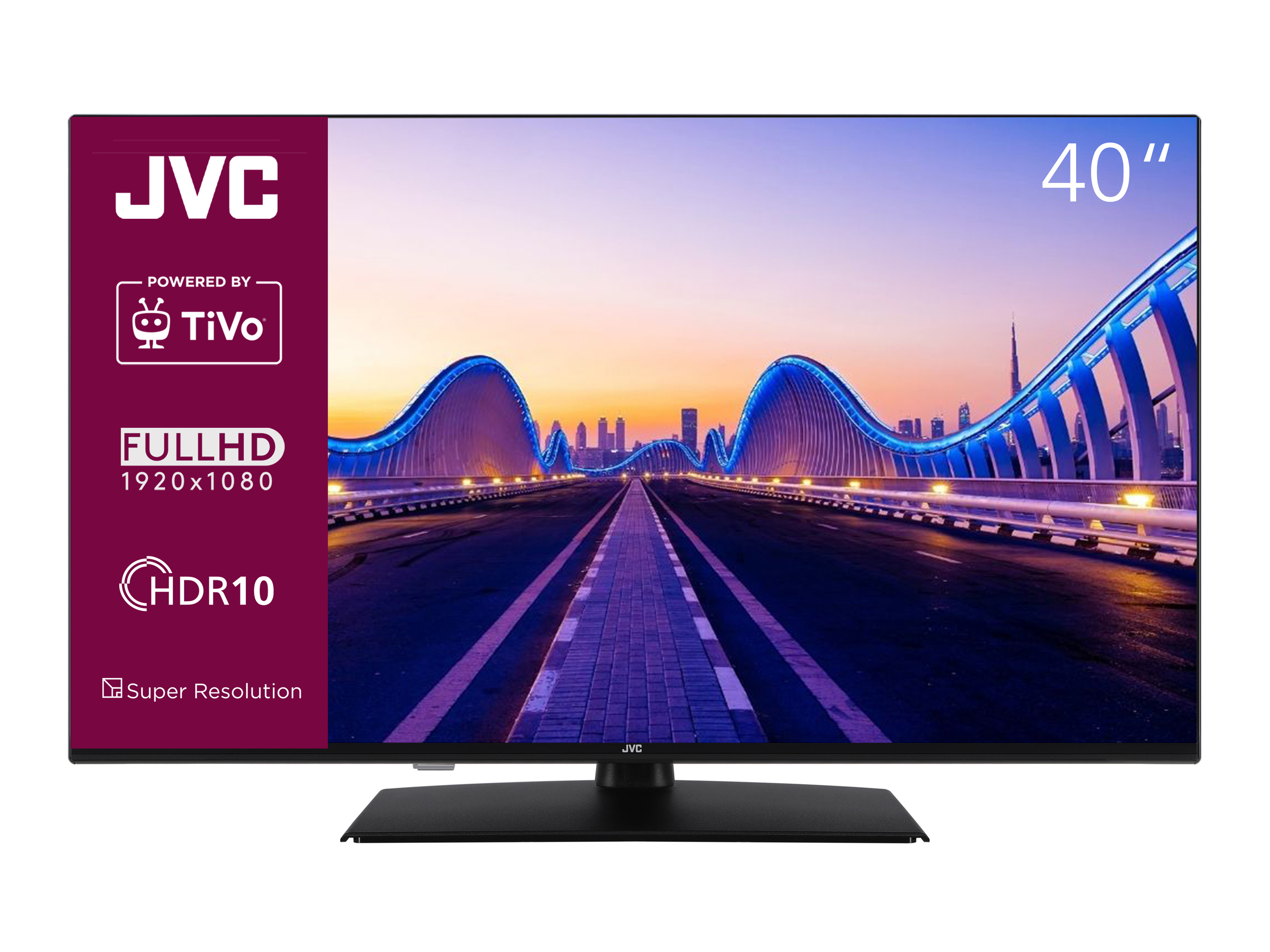 JVC Fernseher LT-VF5355 TiVo Smart TV Full HD Mittelfuß (40 Zoll) 40 Zoll