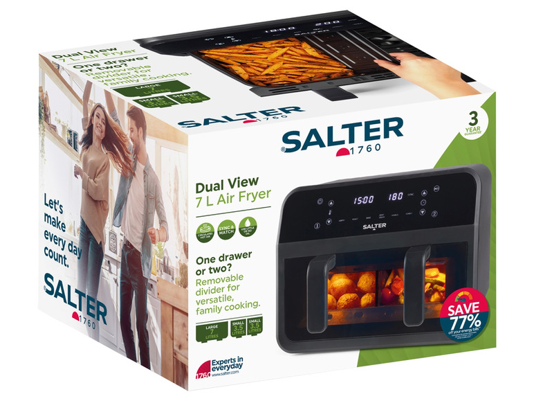 Gehe zu Vollbildansicht: Salter Heißluftfritteuse »COMPACT DUAL AIR PRO «, 2300 W - Bild 8