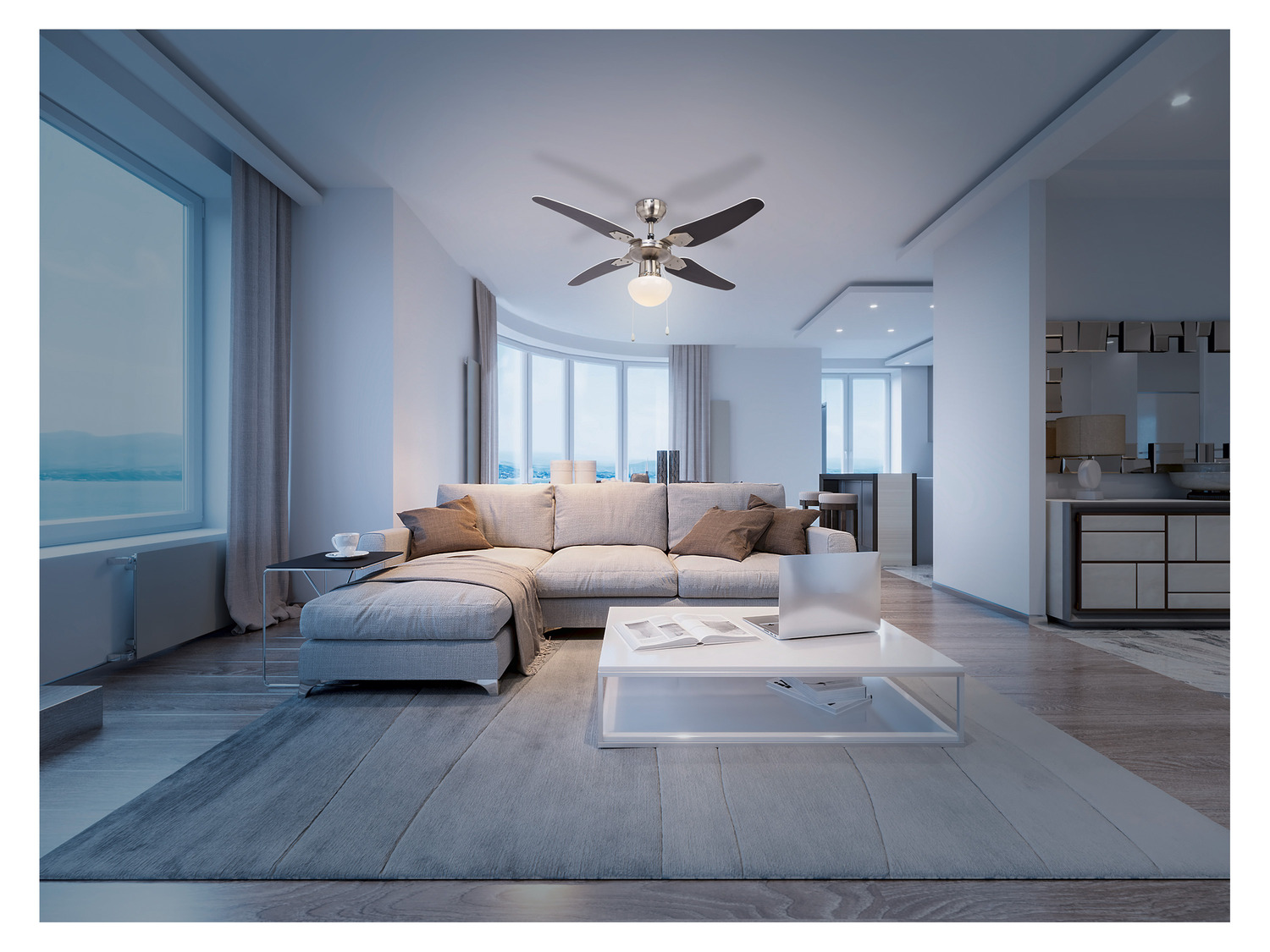 LIVARNO home LED Deckenleuchte mit Gesch… 3 Ventilator