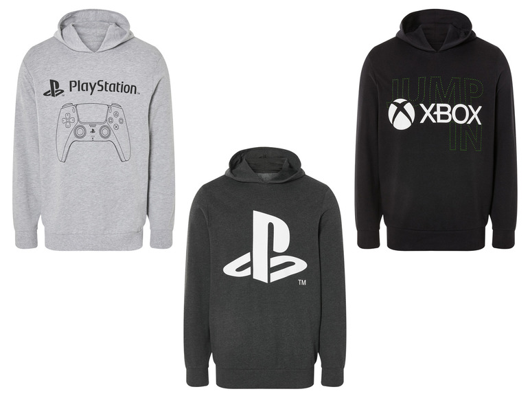 Gehe zu Vollbildansicht: PLAYSTATION | XBOX Herren Sweathoodie, PLAYSTATION | XBOX, mit Druck - Bild 1