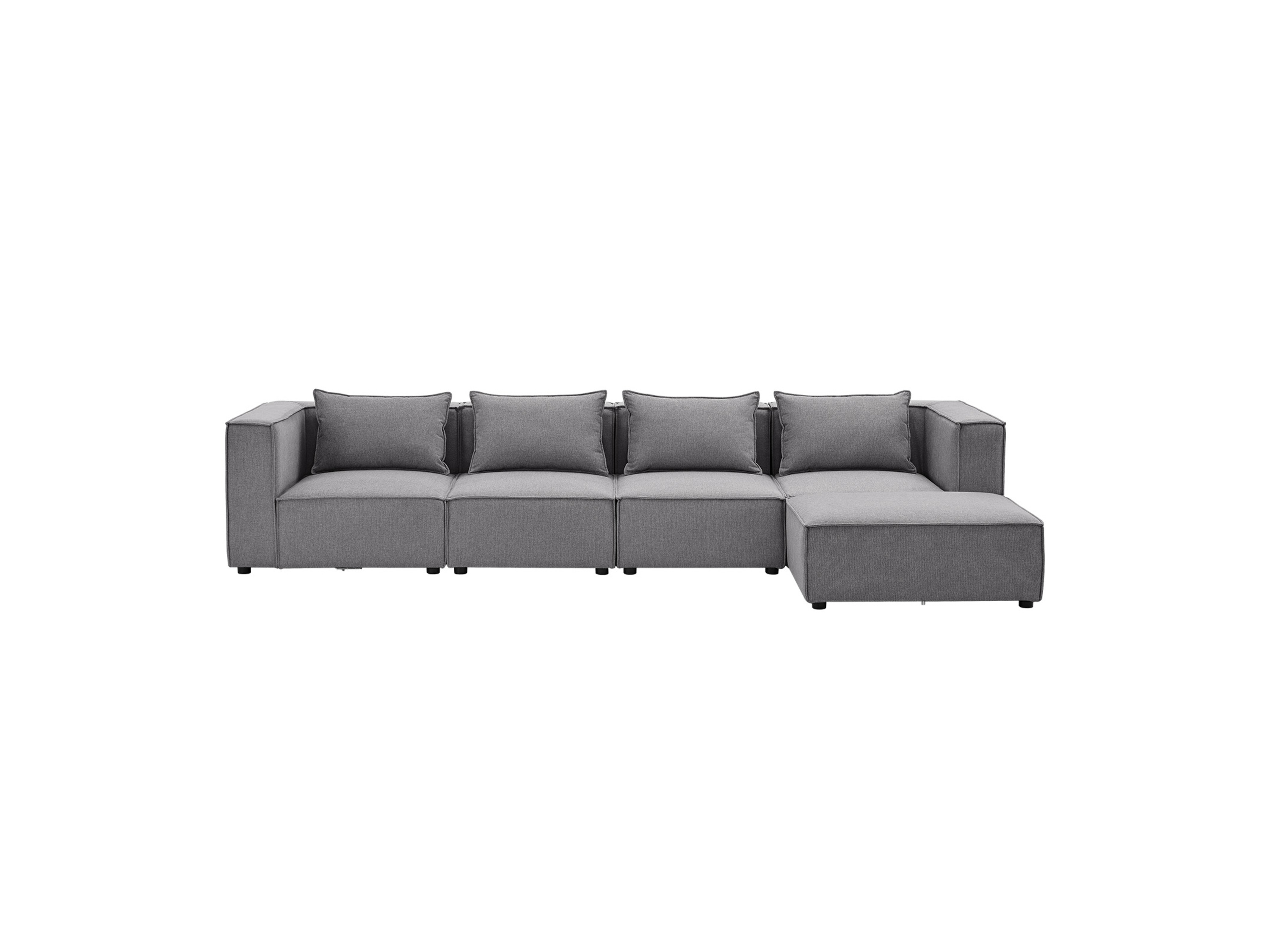 Juskys Modulares Sofa Domas (Stoff, dunkelgrau, XL) XL