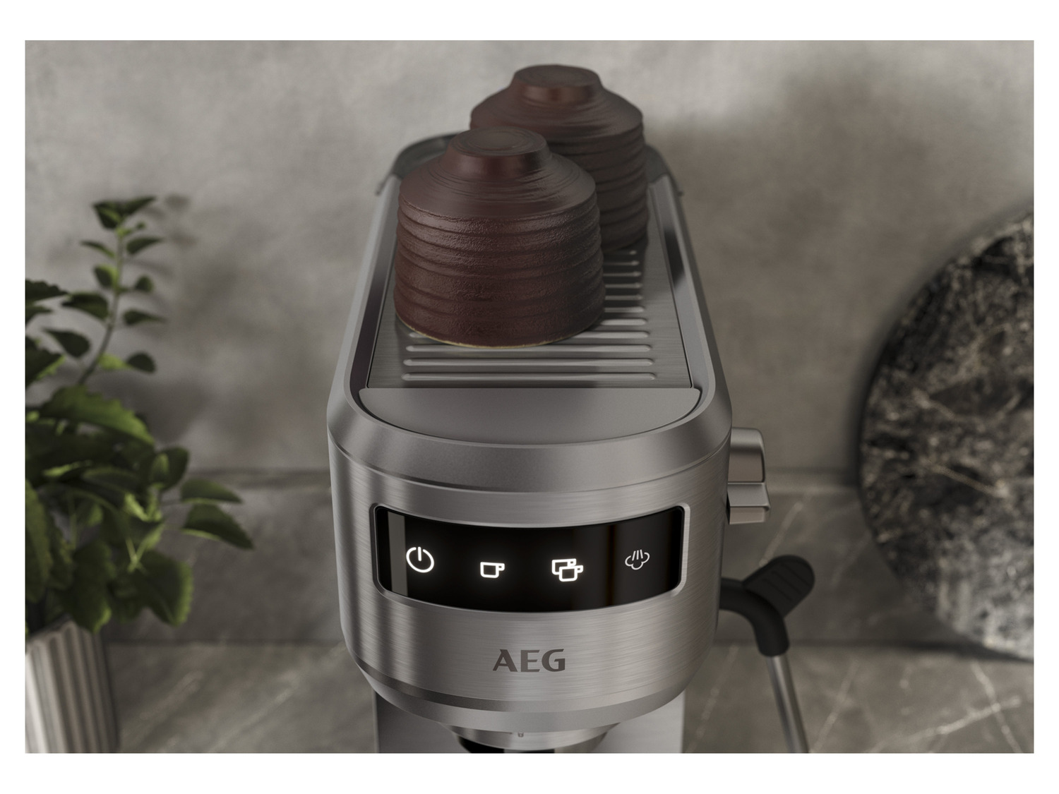 6 Espresso AEG Gourmet »EC6-1-6ST«,… Siebträgermaschine