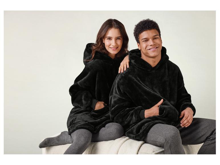 Gehe zu Vollbildansicht: Unisex Oversize-Plüschhoodie, mit Teddyfleece - Bild 10