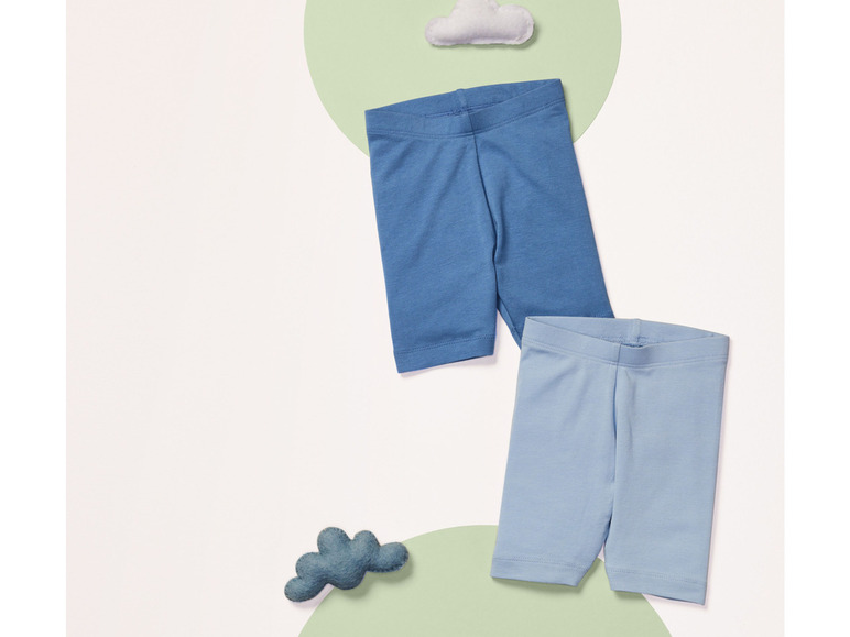 Gehe zu Vollbildansicht: lupilu® Baby Radler-Leggings, 2 Stück, mit Umschlagbund - Bild 3
