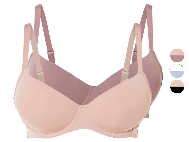 esmara® Damen Bügel-BHs, 2 Stück, vorgeformte Cups