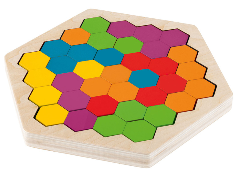Gehe zu Vollbildansicht: Playtive Regenbogen Legespiel Blume / Kreis / Tangram / Hexagon - Bild 4