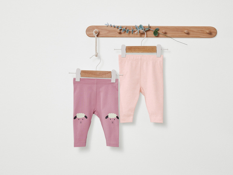 Gehe zu Vollbildansicht: lupilu® Baby Leggings, 2 Stück, mit Bio-Baumwolle - Bild 9