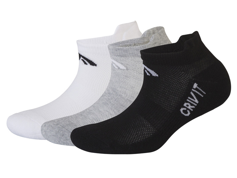 Gehe zu Vollbildansicht: CRIVIT Damen Sport-Sneakersocken, 3 Paar, hoher Baumwollanteil - Bild 6