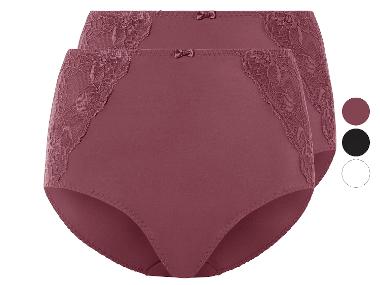 esmara® Damen Miederslips, 2 Stück, mit Spitze und Zierschleife