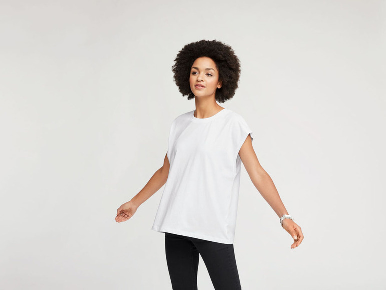 Gehe zu Vollbildansicht: esmara® Damen T-Shirts, 2 Stück, mit überschnittenen Schultern - Bild 11