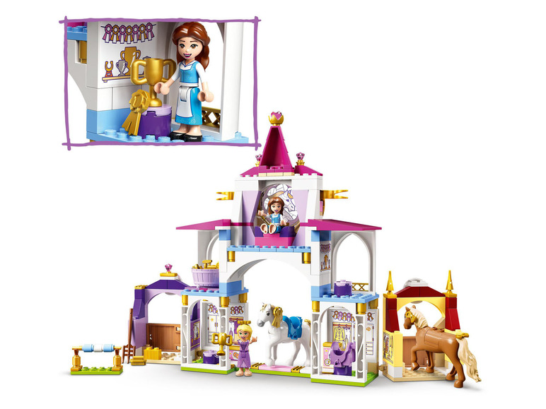 »Belles Ställe« und LEGO® Princess™ 43195 Rapunzels Disney königliche