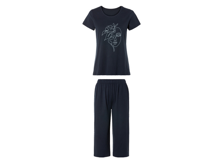 esmara® Damen Pyjama mit Caprihose