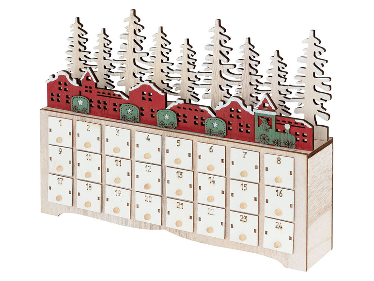 Gehe zu Vollbildansicht: LIVARNO home LED Adventskalender, aus Holz - Bild 13