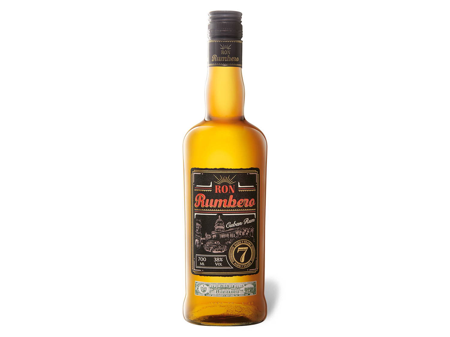 Ron Rumbero Kubanischer 38% Jahre | 7 Vol Rum LIDL