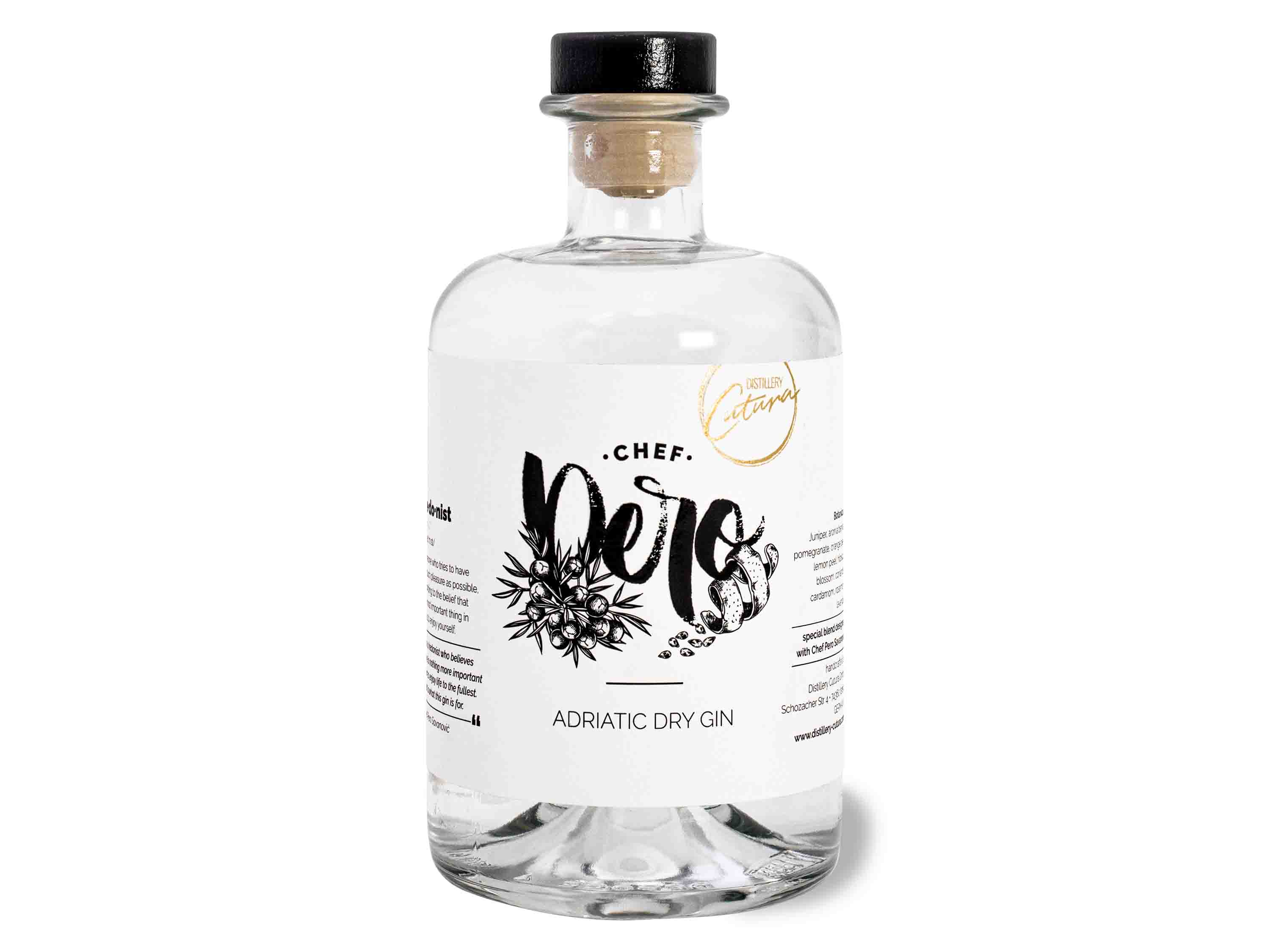 Distillery Cutura Chef Pero Adriatic Dry Gin 41% Vol