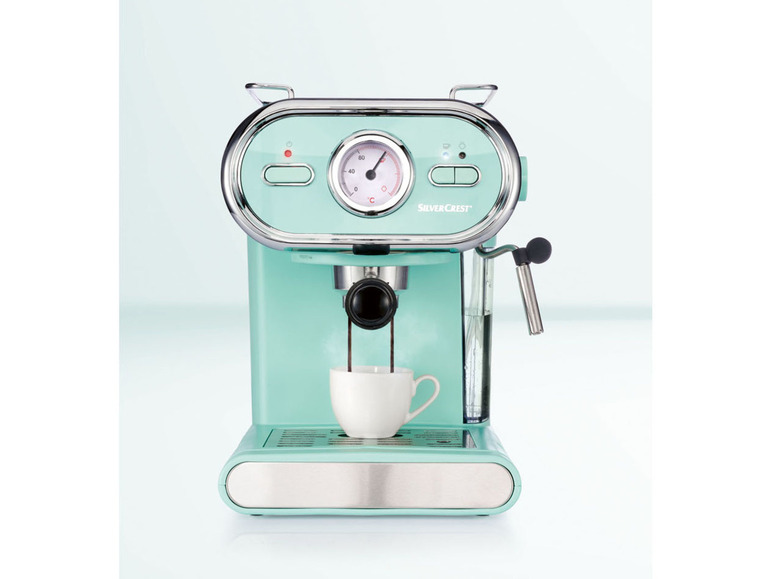 SILVERCREST® KITCHEN TOOLS Espressomaschine/Siebträger SEM Pastell mint 1100 D3
