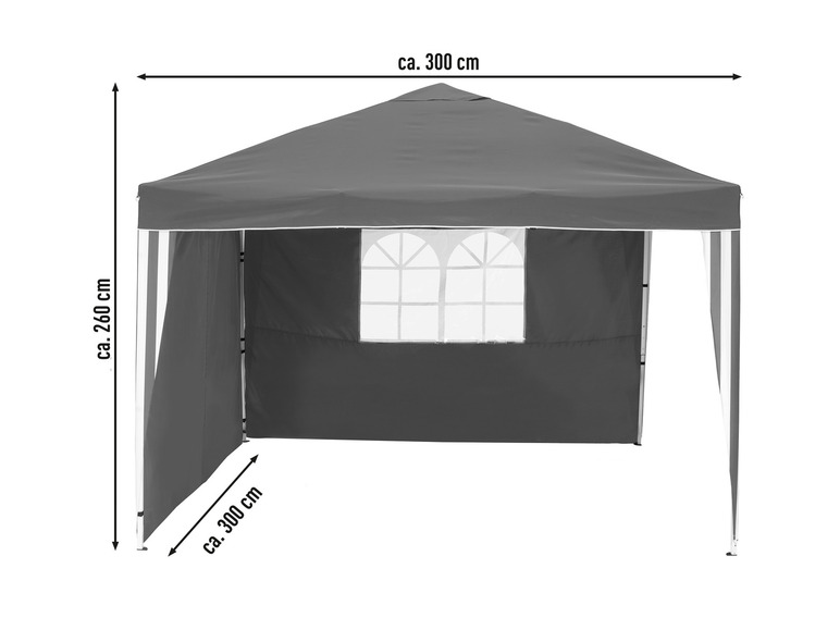 Gehe zu Vollbildansicht: LIVARNO home Aluminium-Faltpavillon, mit 2 Wänden - Bild 3