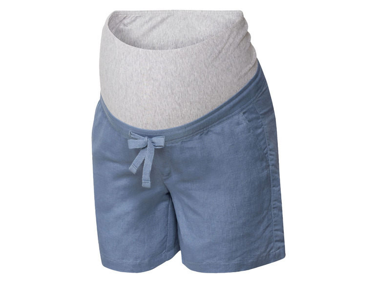 Gehe zu Vollbildansicht: esmara® Damen Leinen-Umstandsshorts mit Bauchband - Bild 2