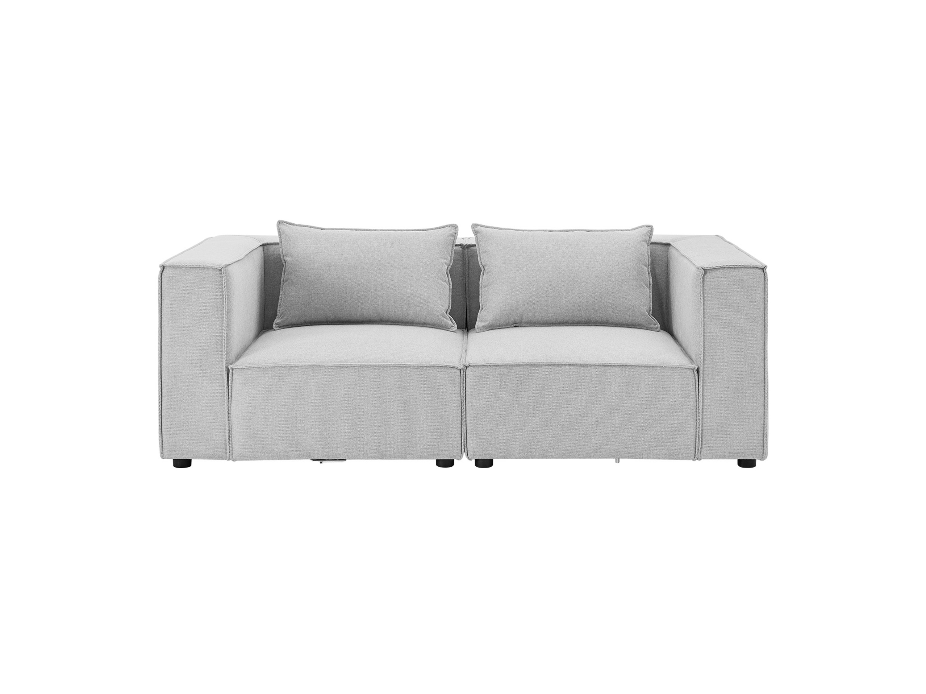 Juskys Modulares Sofa Domas (Stoff, hellgrau, S) S