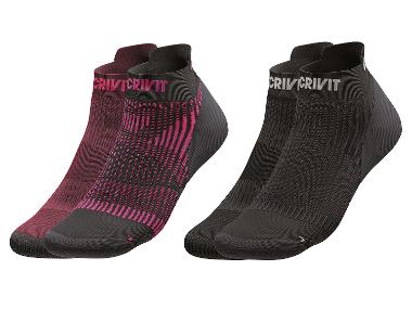 CRIVIT Damen Laufsocken, 2 Paar, mit SmartStep-Fußbett