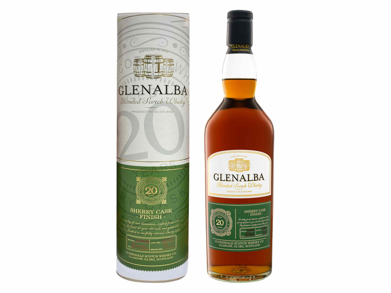 Glenalba Blended Scotch Whisky Sherry mit Geschenkbox Vol Jahre Finish 40% Cask 20